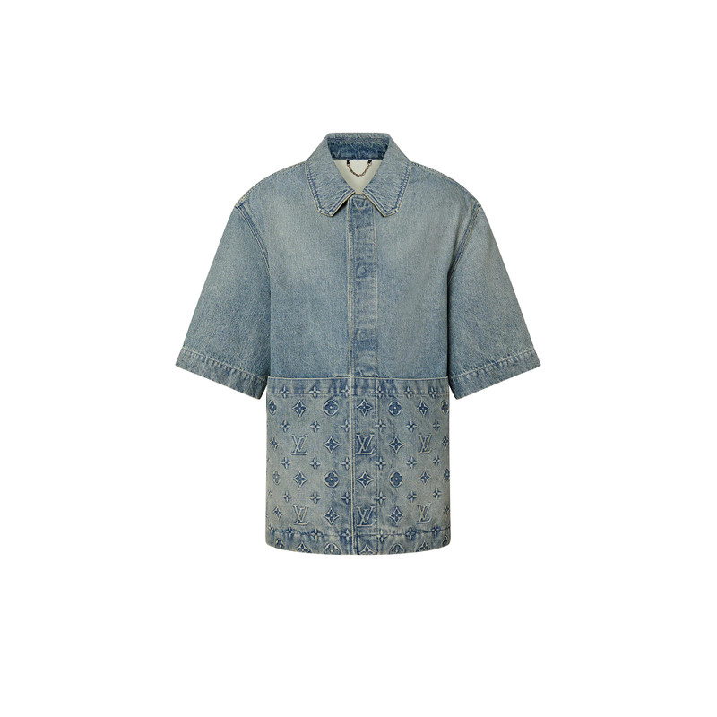 Short-Sleeved Denim Workwear Shirt 1