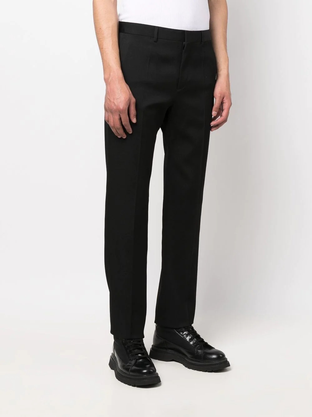 pressed-crease four-pocket tailored trousers - 3