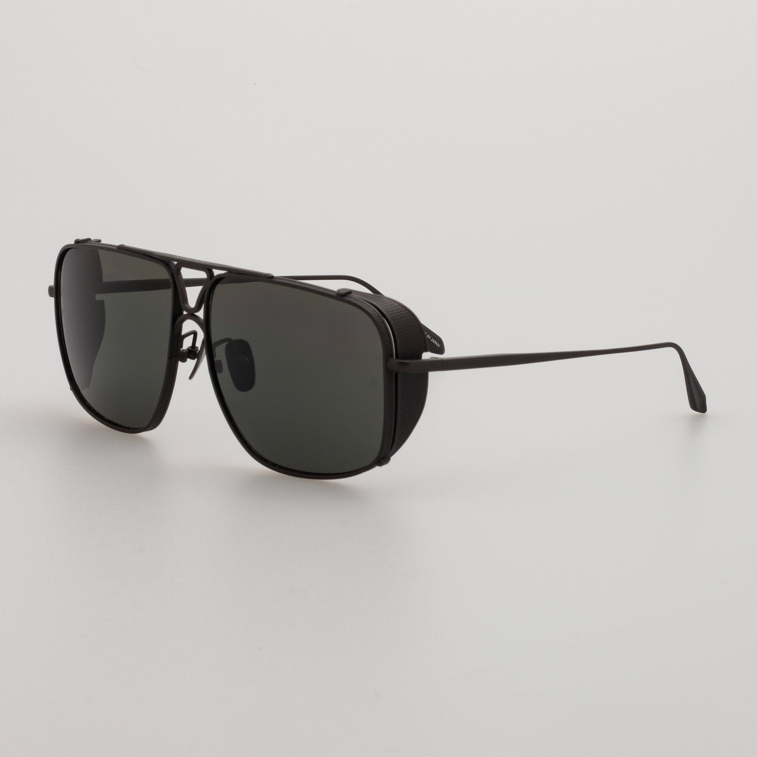 ENZO AVIATOR SUNGLASSES IN MATT NICKEL AND GREY - 3