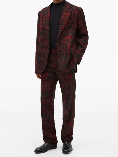 VETEMENTS Jacquard-text wool-blend trousers outlook