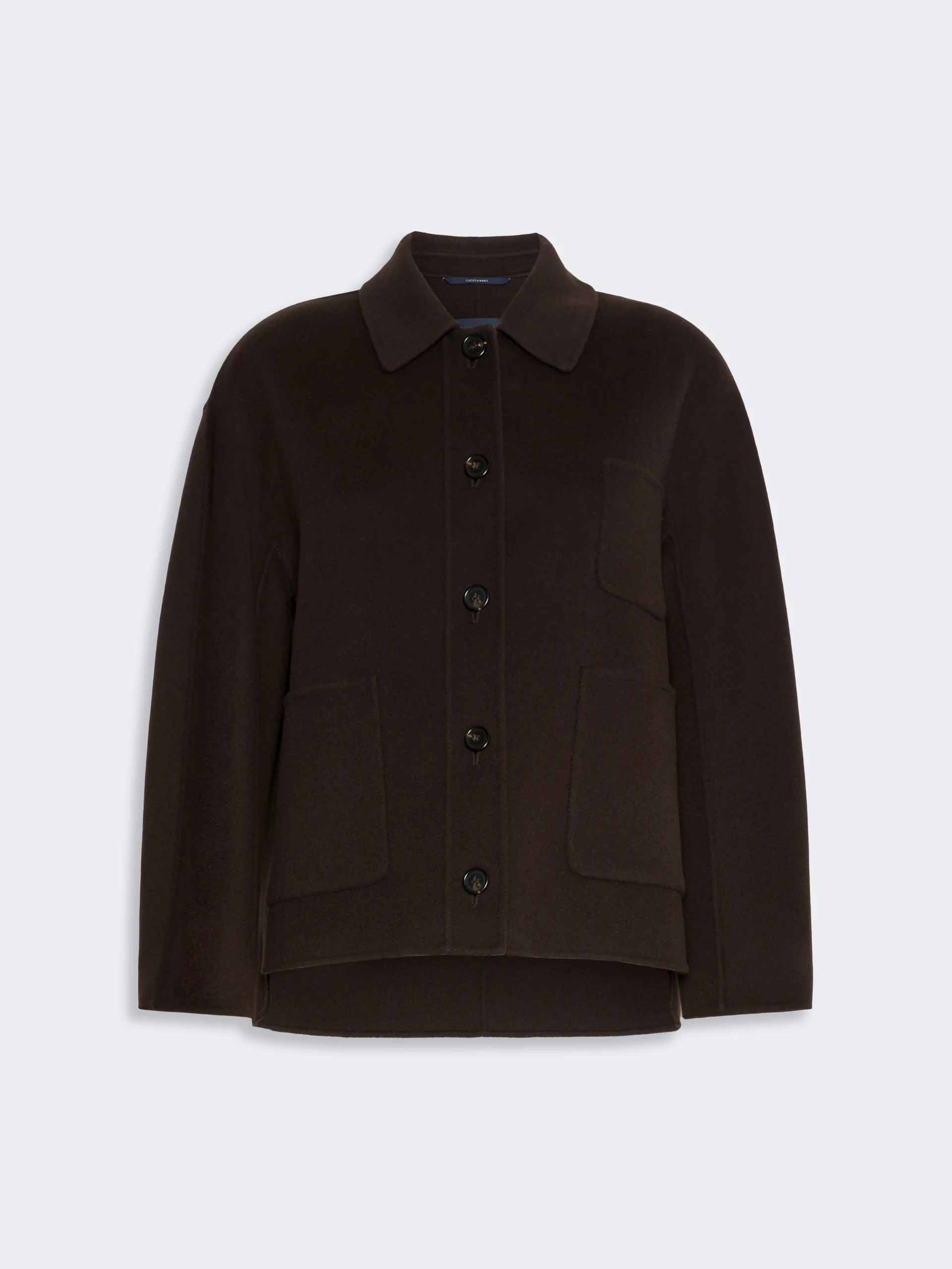CLOE Wool broadcloth jacket - BROWN - 1