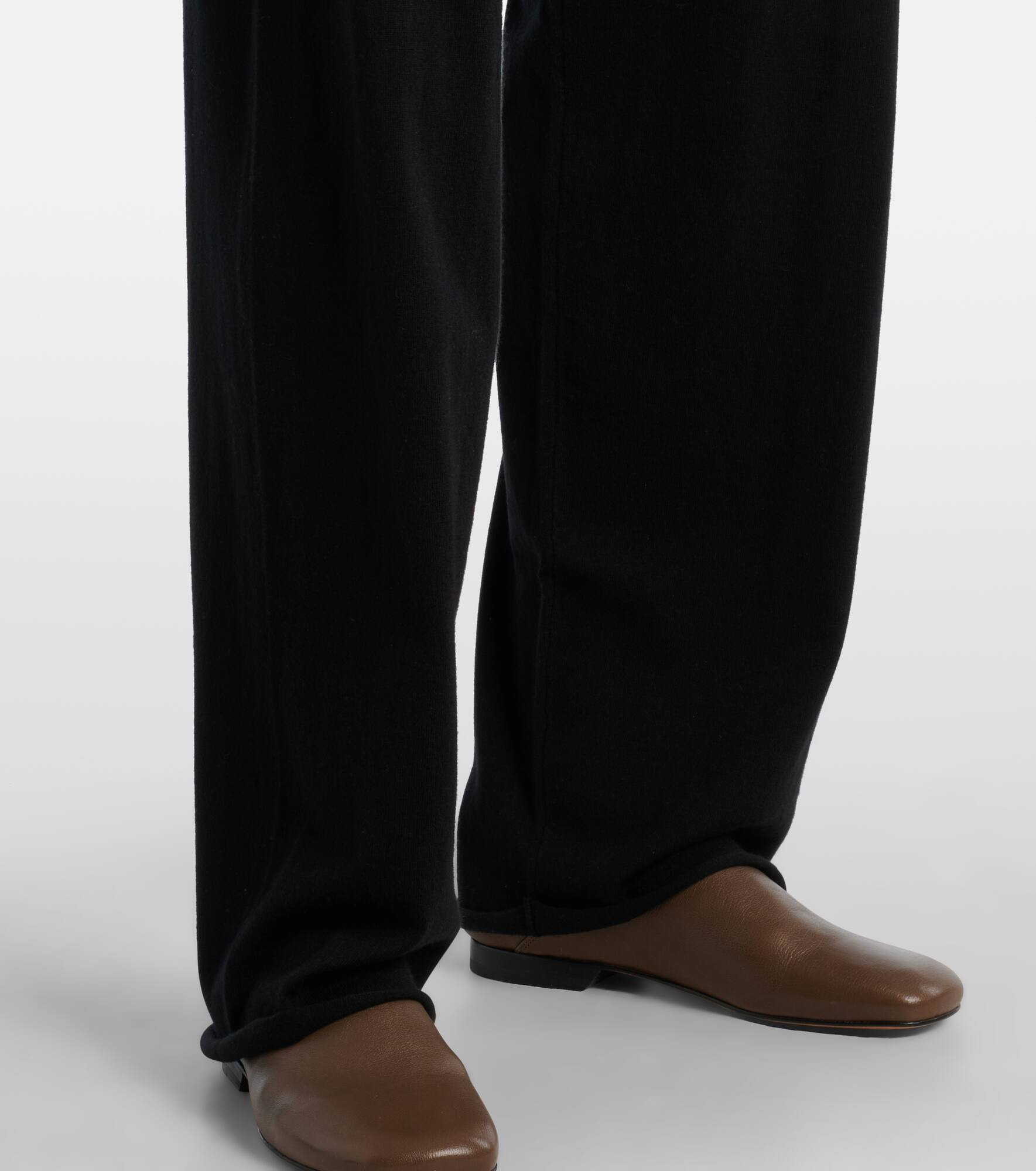 N°353 Relax cotton and cashmere wide-leg pants - 5