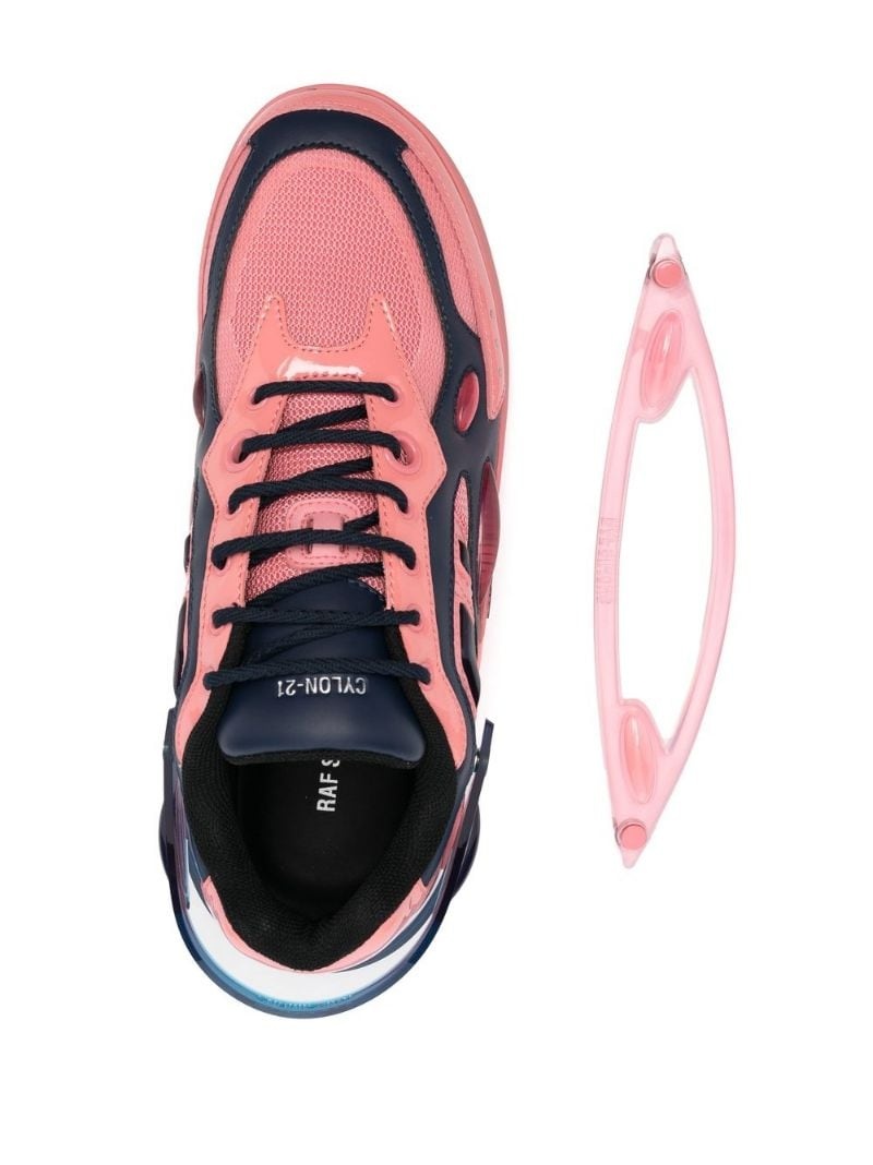 multi-panel lace-up sneakers - 4