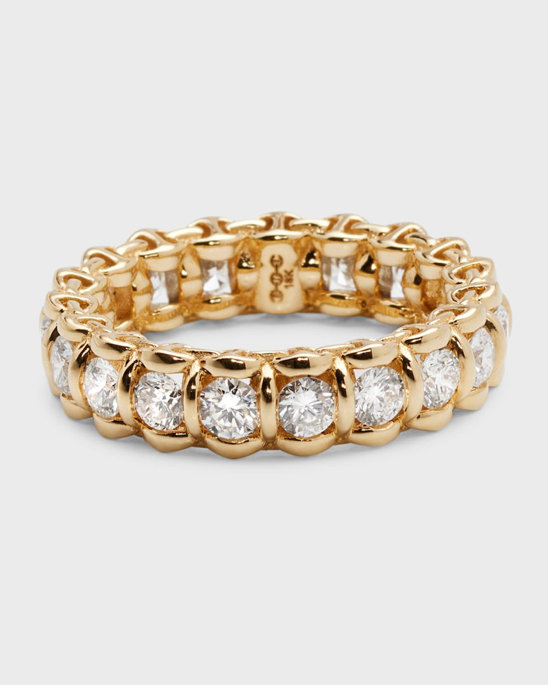 Infinite II 3mm Diamond Eternity Band in Yellow Gold 1