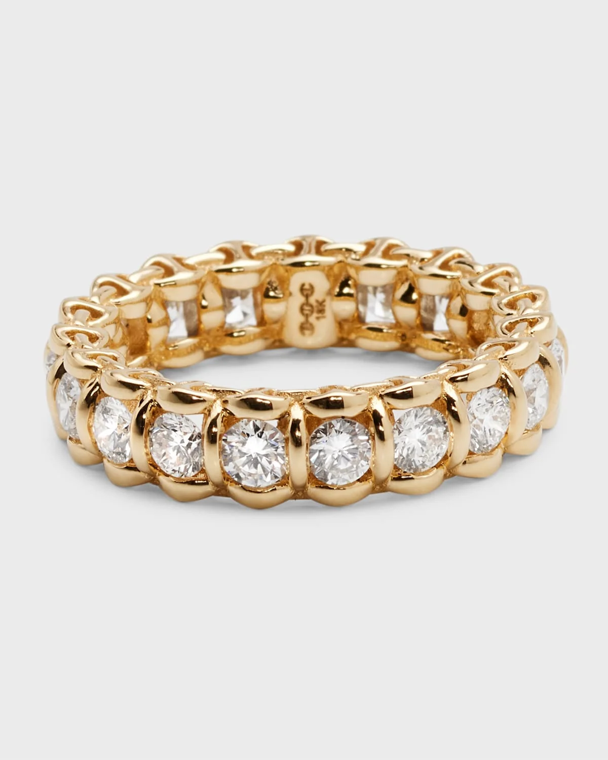Infinite II 3mm Diamond Eternity Band in Yellow Gold - 1