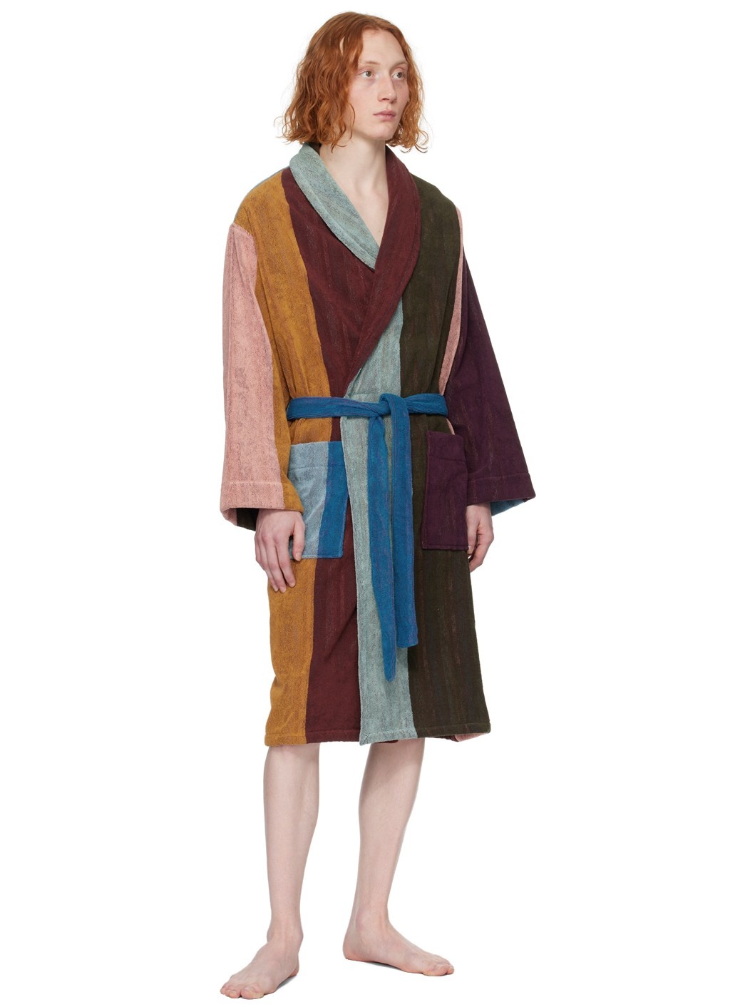 Multicolor Artist Stripe Robe - 4