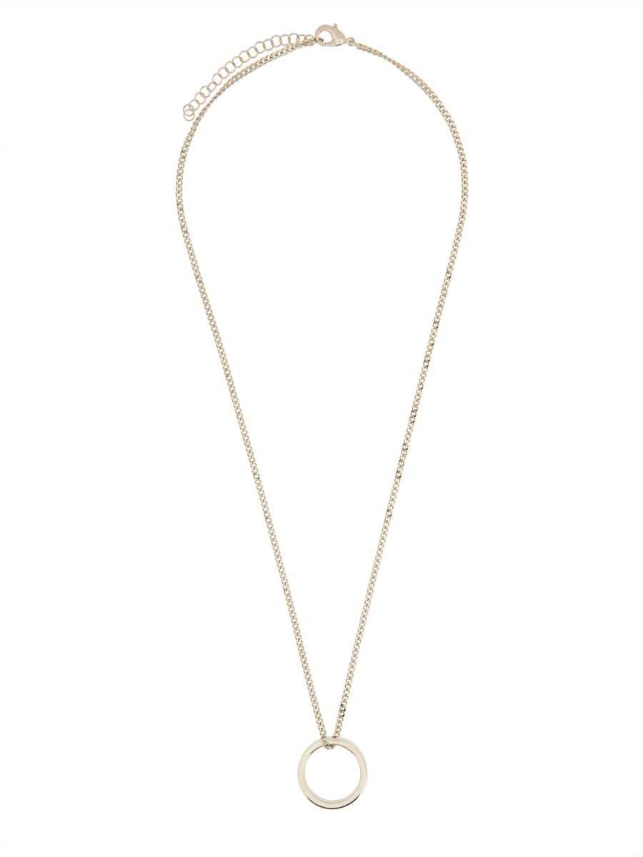 MINIMAL LOGO RING NECKLACE - 2