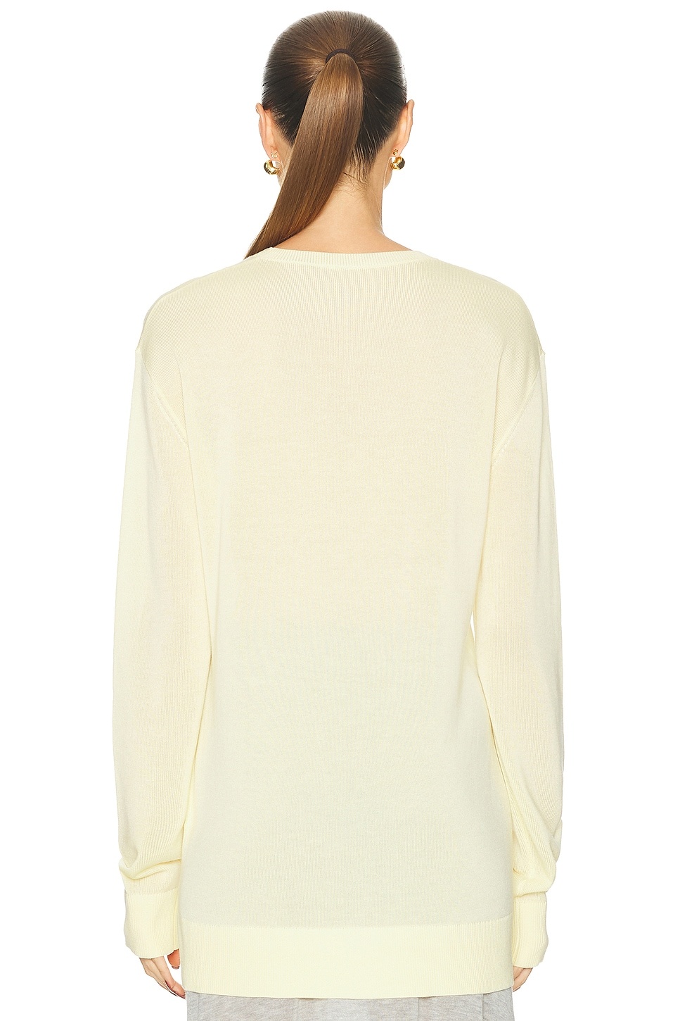 Long Sleeve Tee Knit Sweater - 3