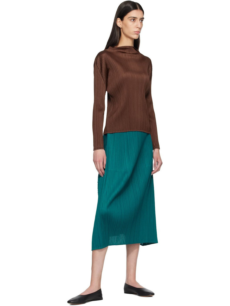 Pleats Please Issey Miyake Blue Monthly Colors October Maxi Skirt outlook