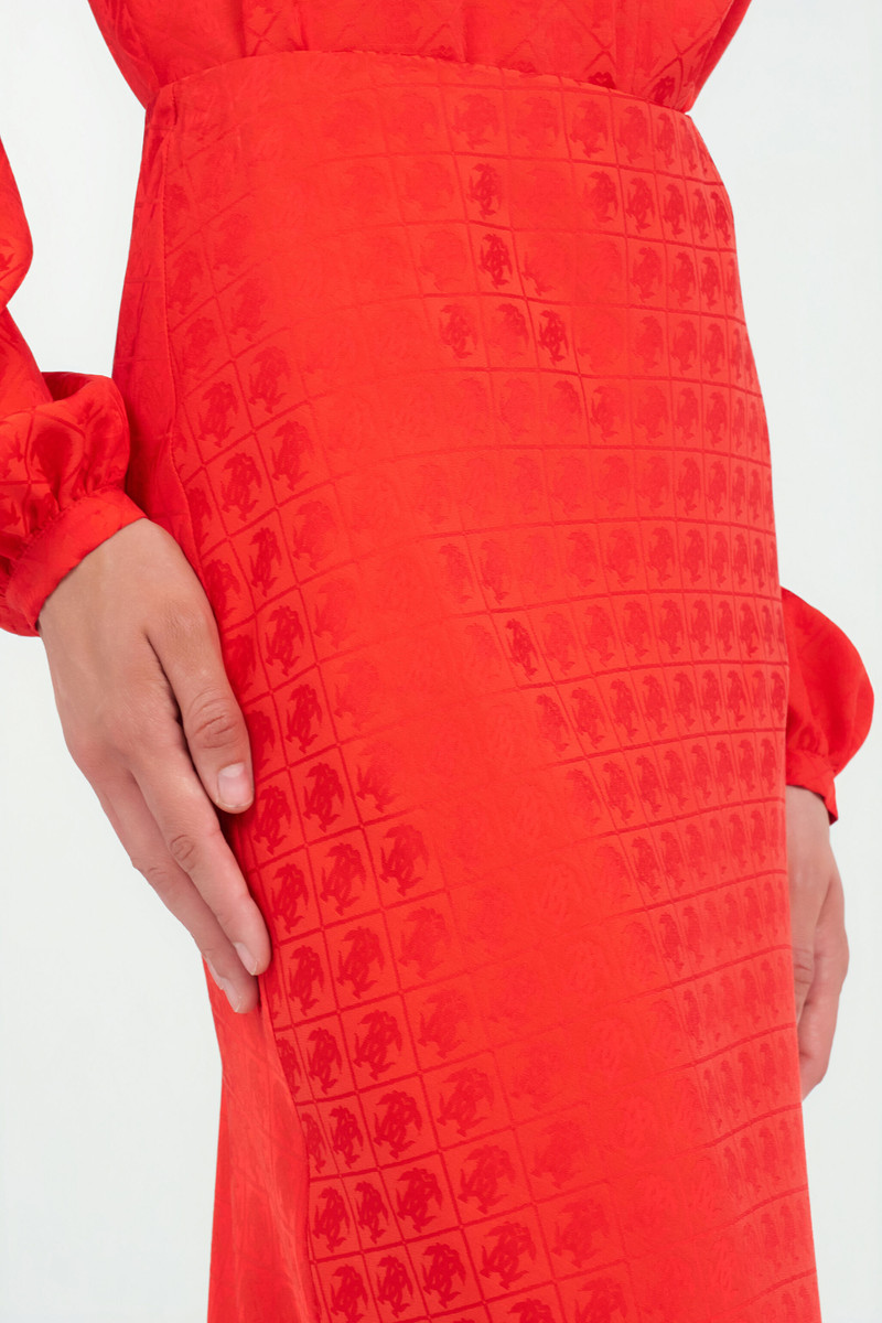 Long Skirt with Jacquard Monogram Print 6
