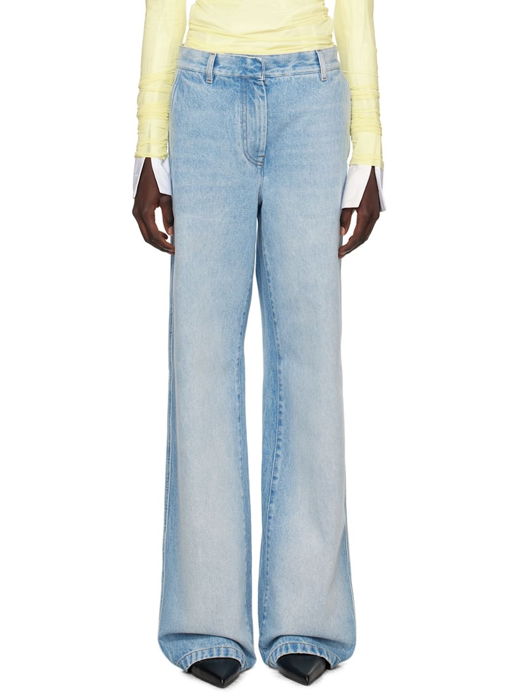 Blue Wide Jeans - 1