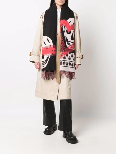 Alexander McQueen Vandalized wool scarf outlook