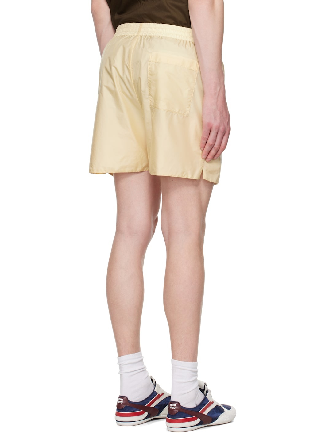 Yellow Light Sheer Nylon Shorts - 3