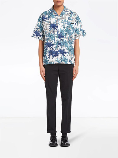 Prada palm tree print bowling shirt outlook