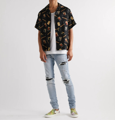 AMIRI Dupont Falling Camp-Collar Printed Silk-Twill Shirt outlook