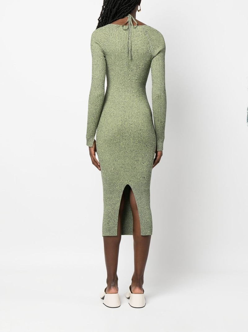 crossover strap bodycon midi dress 4
