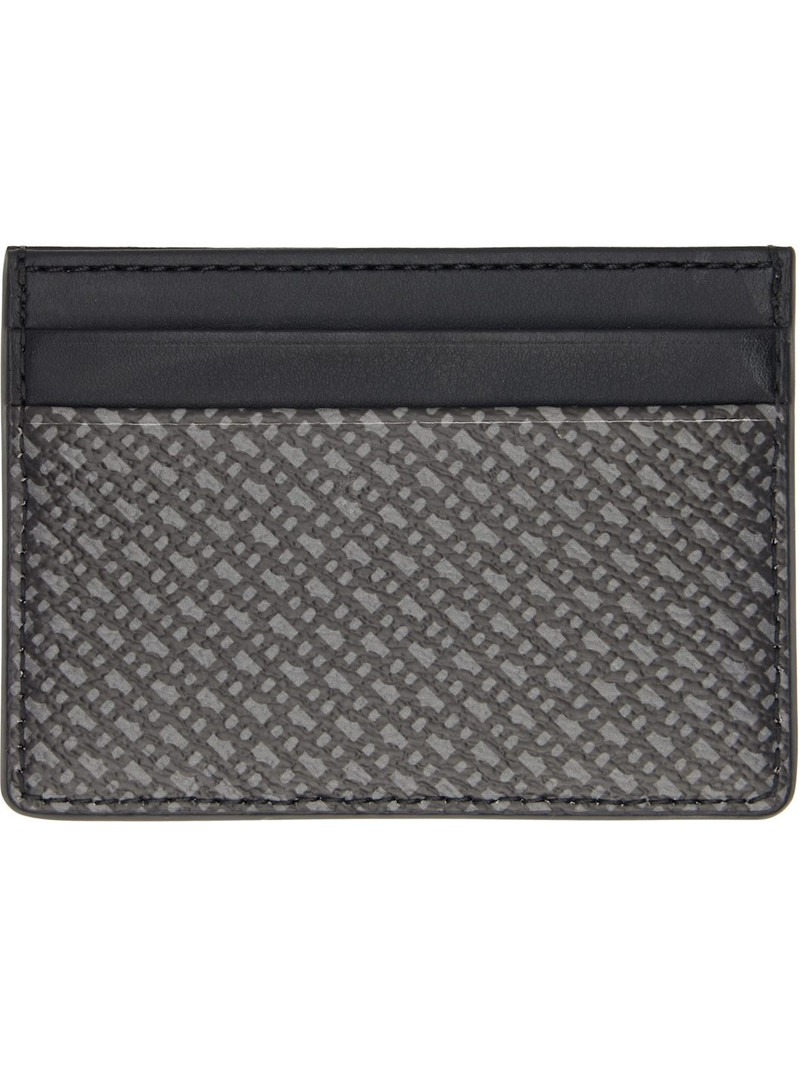 BOSS Black Grained Faux-Leather Card Holder outlook
