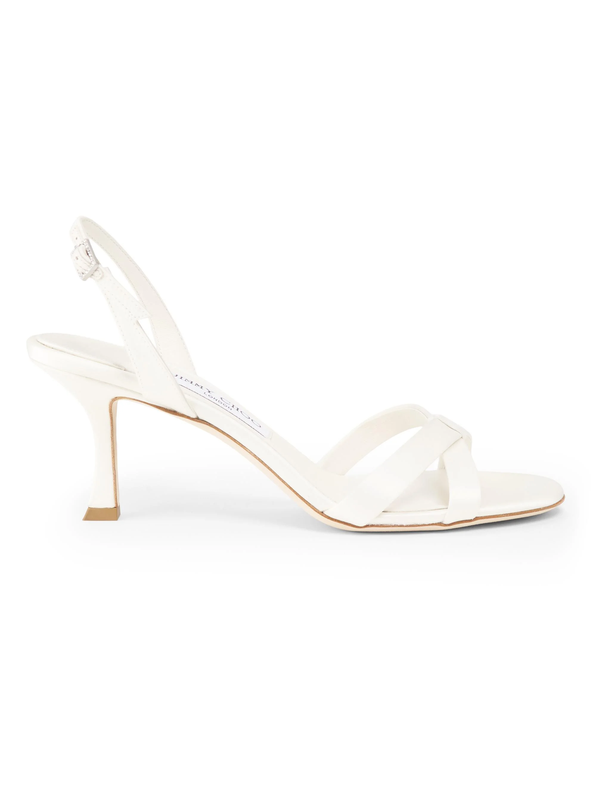 Women's Elsy 70MM Satin Slingback Sandals - Ivory - 1