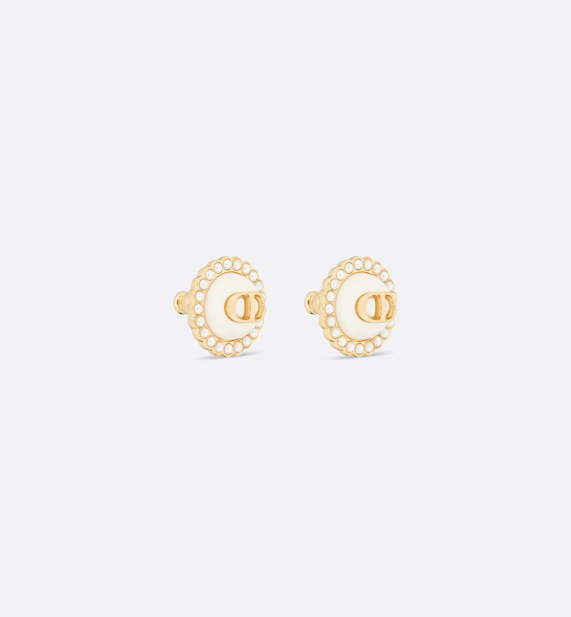 Petit CD Baroque Stud Earrings - 3