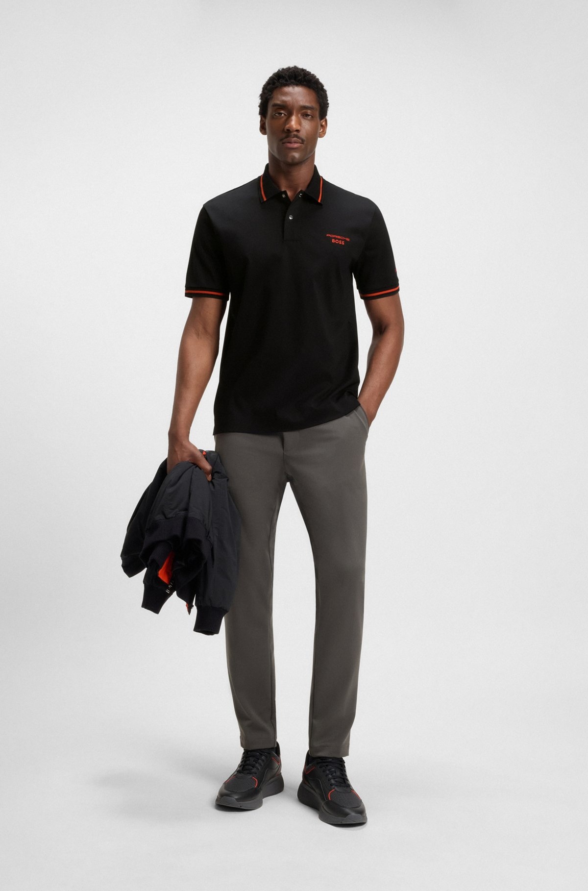 PORSCHE X BOSS POLO SHIRT IN COTTON WITH MOISTURE CONTROL - 4