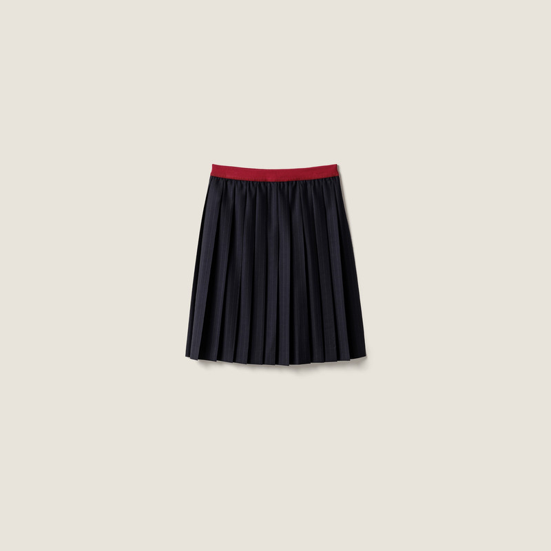 Pleated Pinstripe midi skirt 1