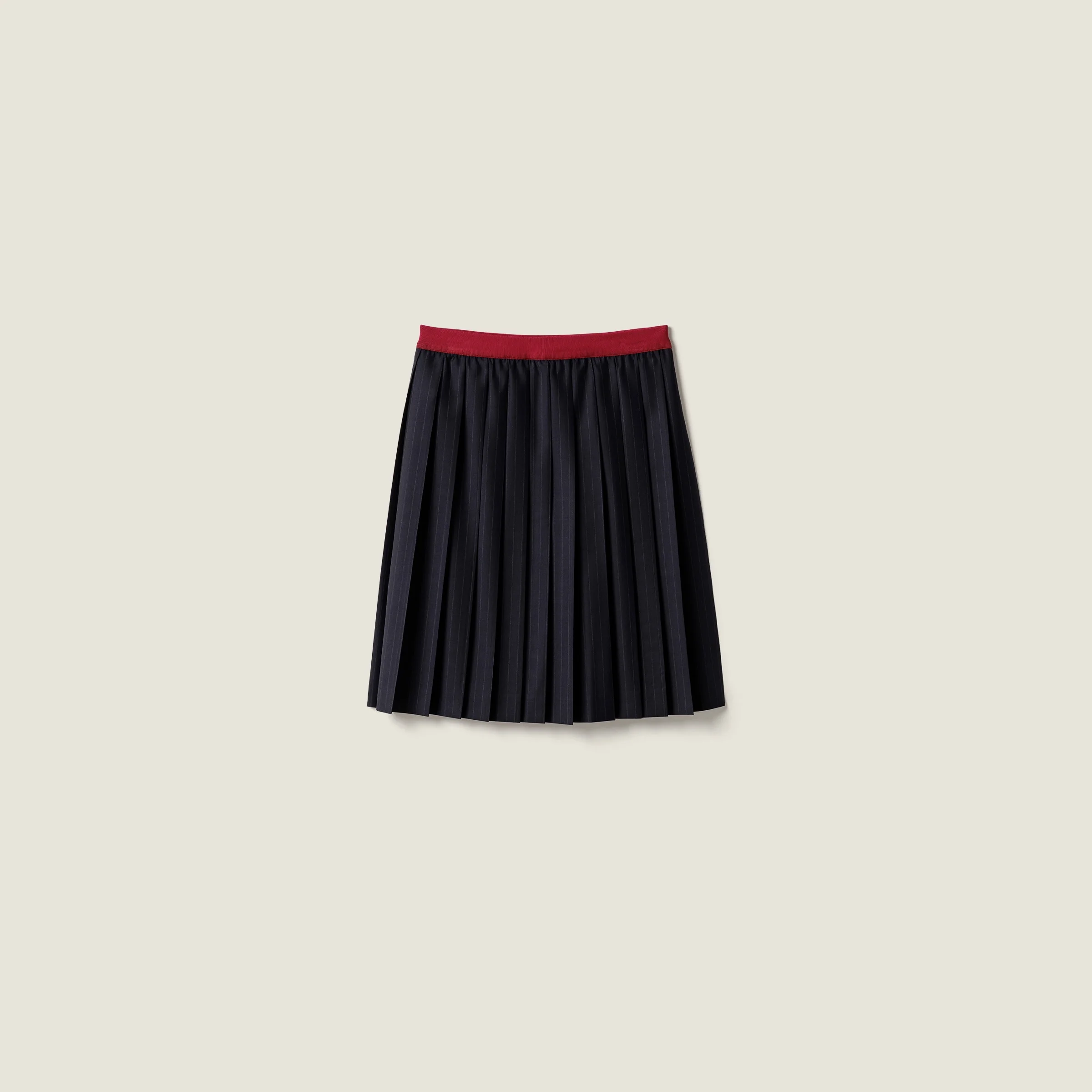 Pleated Pinstripe midi skirt - 1