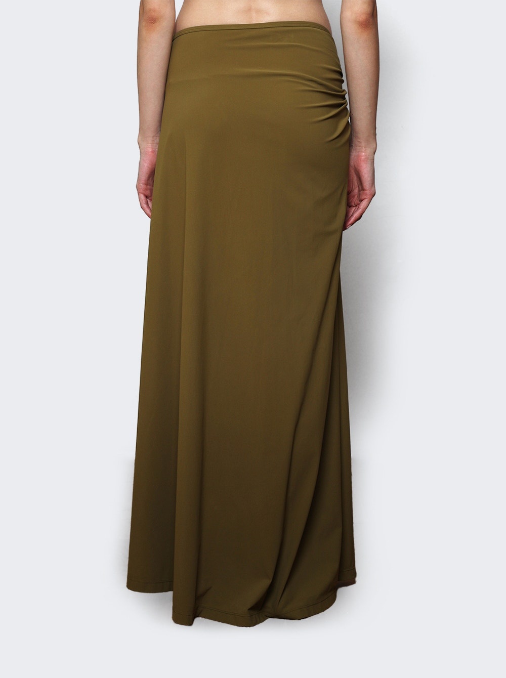 Ruched Orbit Split Skirt Kombu - 5