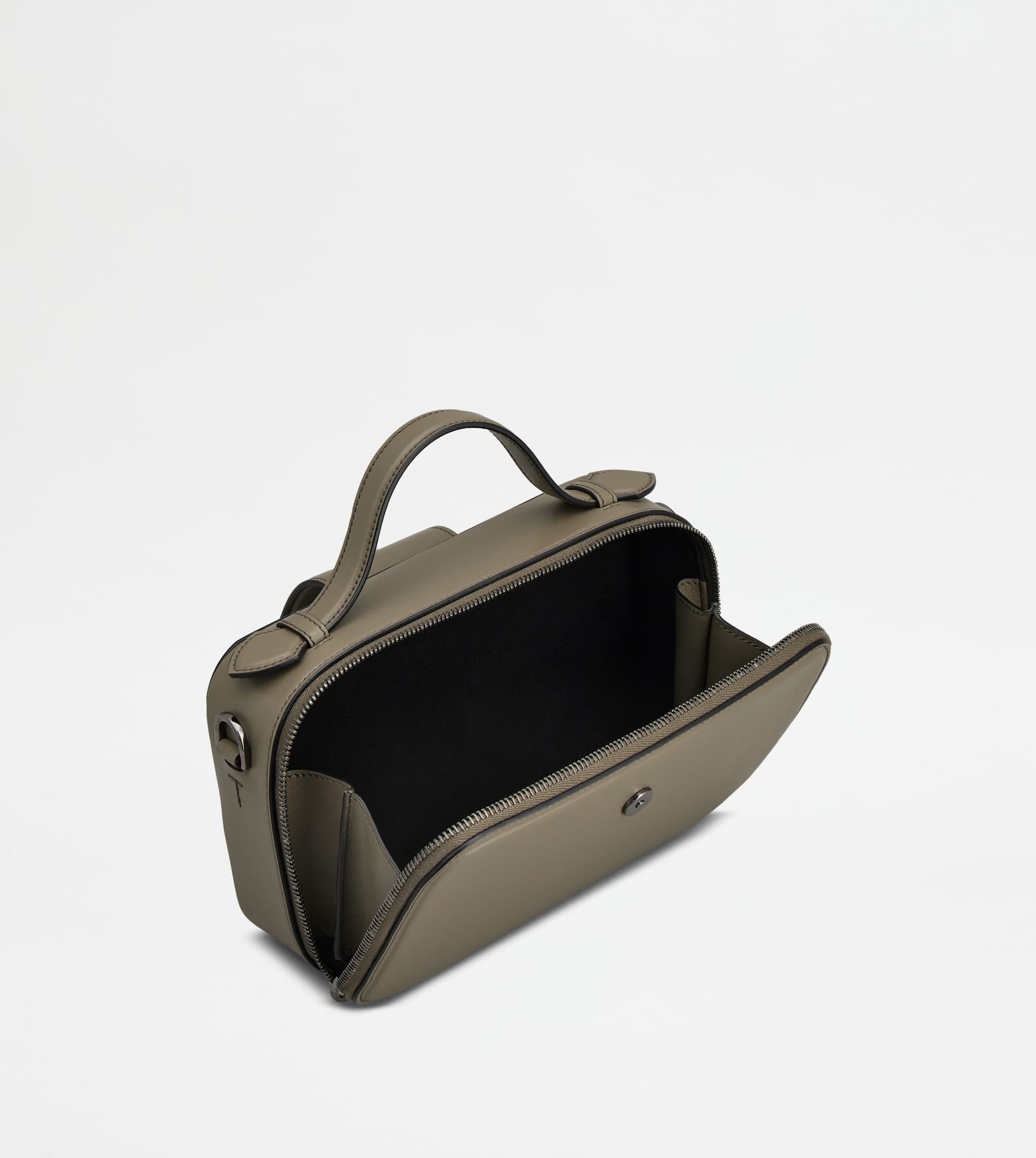 CAMERA BAG IN LEATHER MINI - GREY - 3