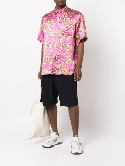 VETEMENTS chain-print short-sleeve shirt outlook