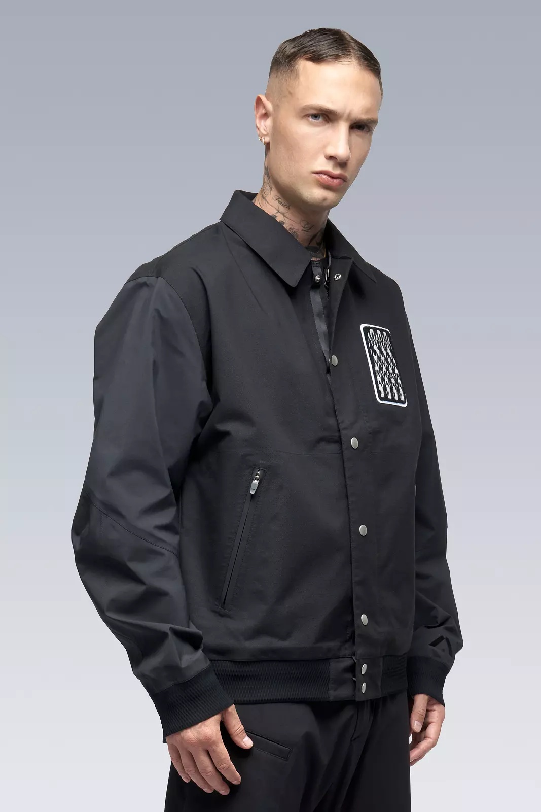 J94-VT 3L Varsity Jacket Black/Black - 7