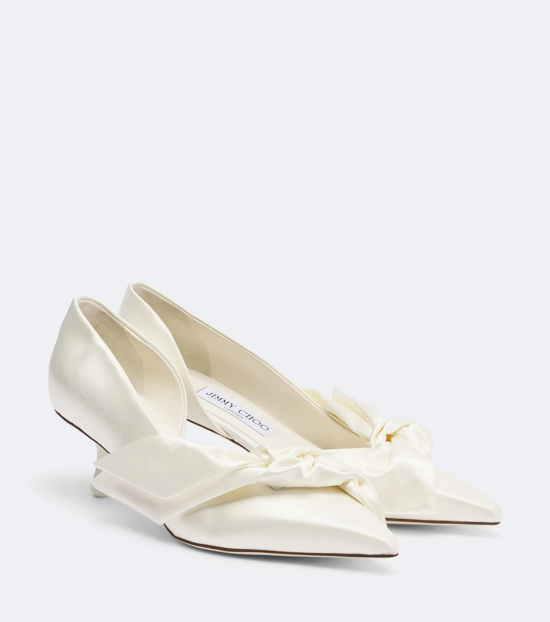 Issy bow-detail satin pumps - 1