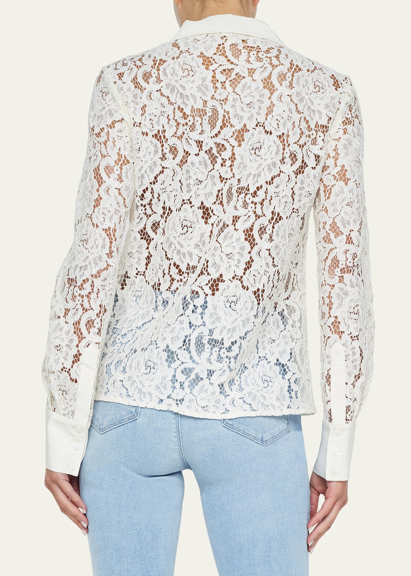 Maia Lace Button-Front Blouse - 3