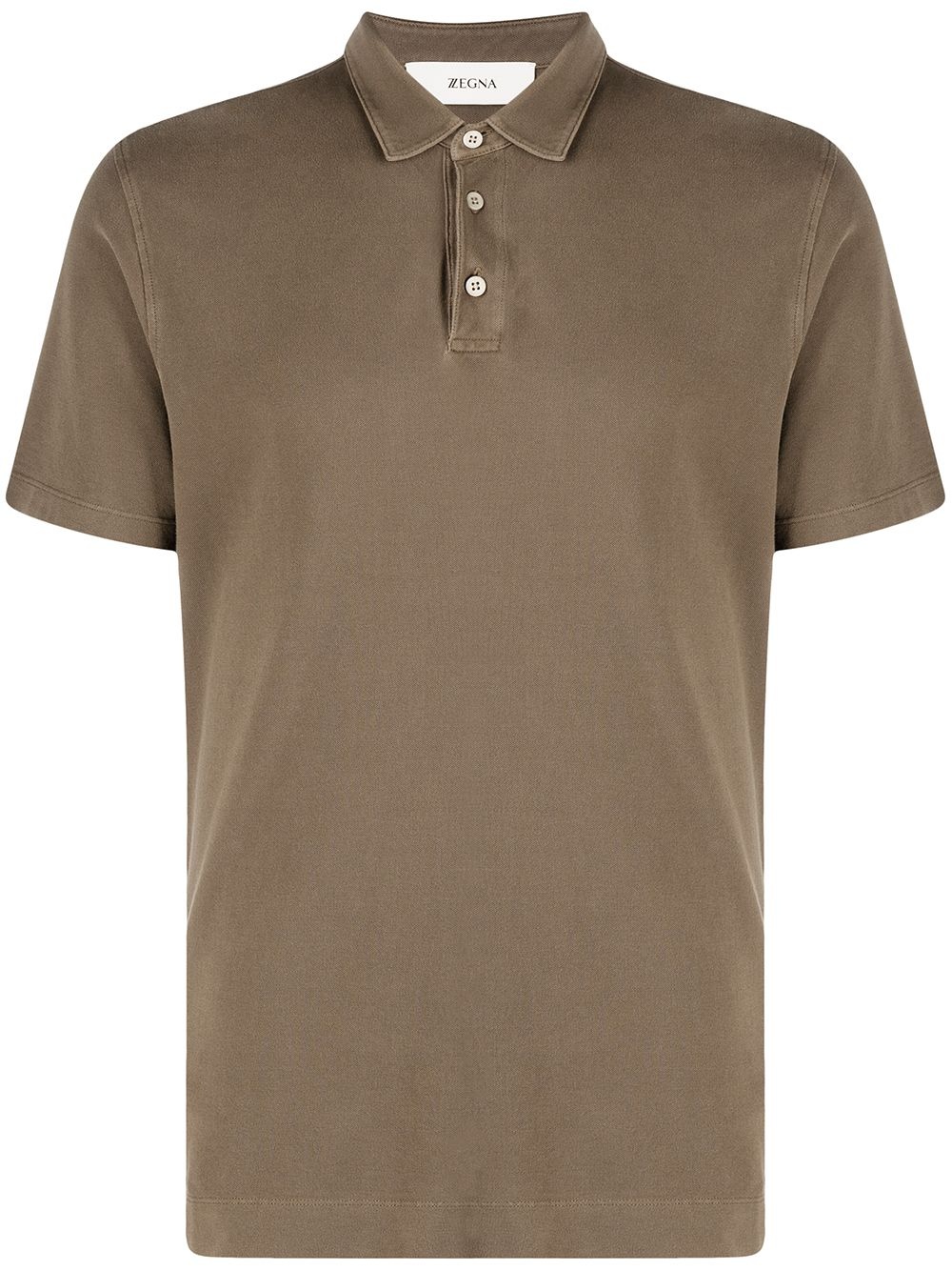 short-sleeve cotton polo shirt - 1