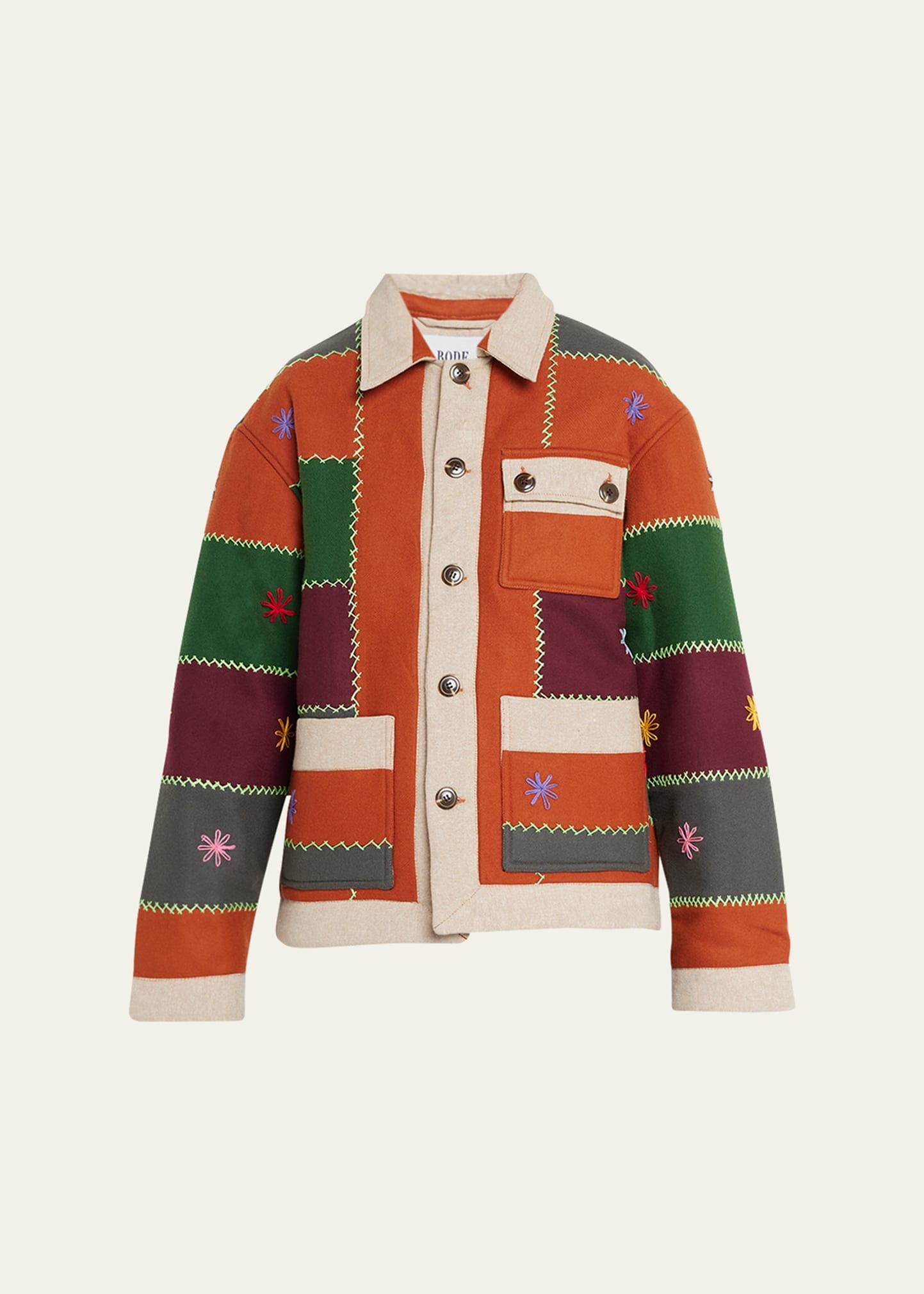 Embroidered Autumn Quilt Jacket - 1