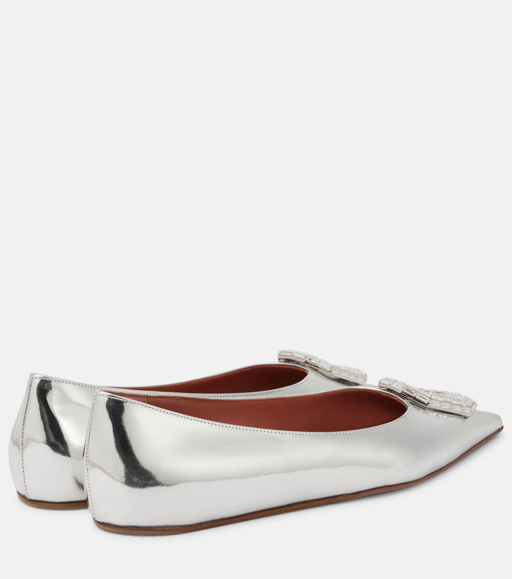 Camelia embellished leather ballet flats - 2
