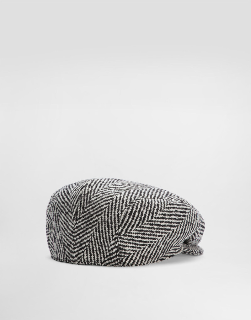 Dolce & Gabbana Shetland chevron flat cap outlook