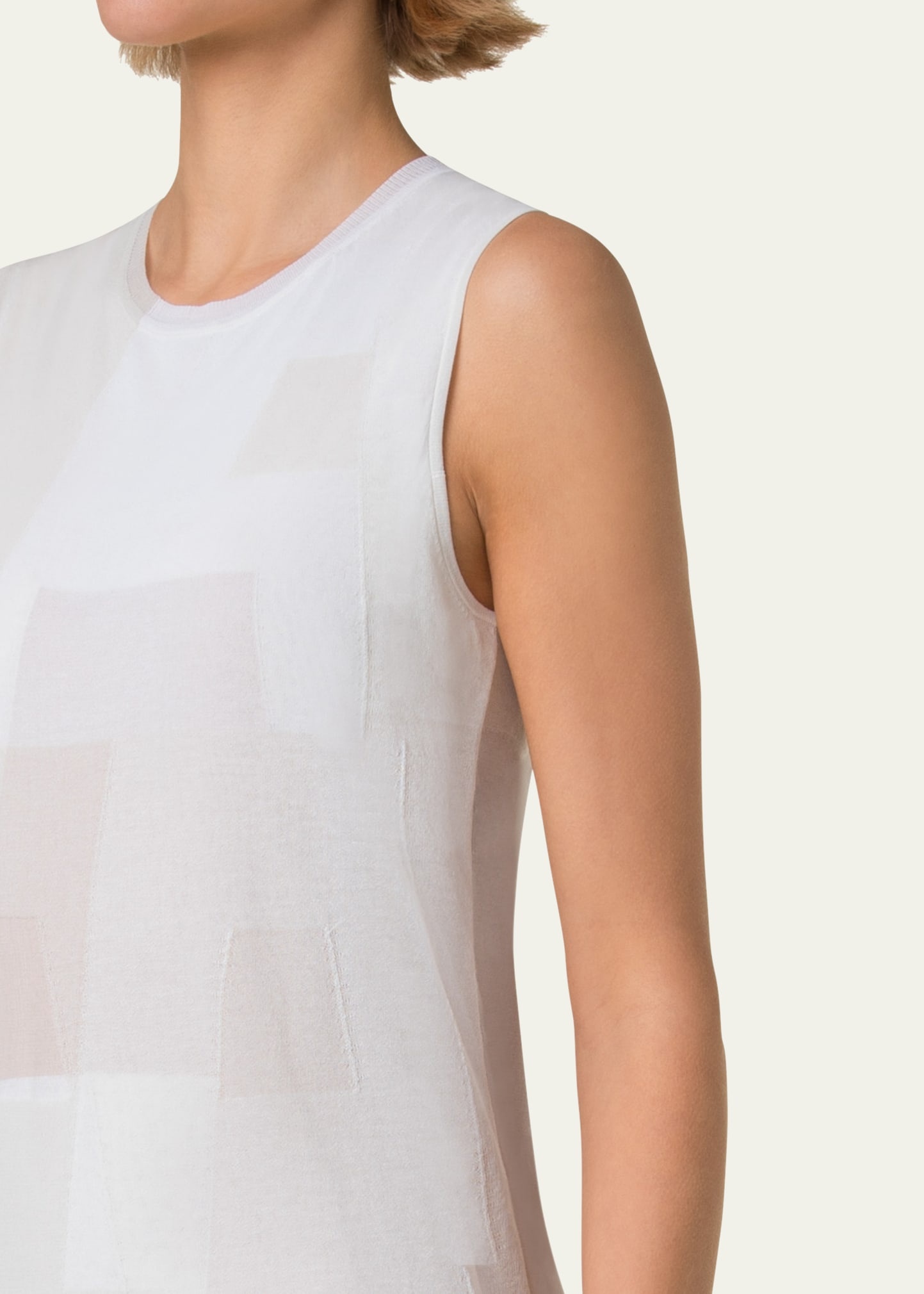 Long Trapezoid Intarsia Knit Dress - 5