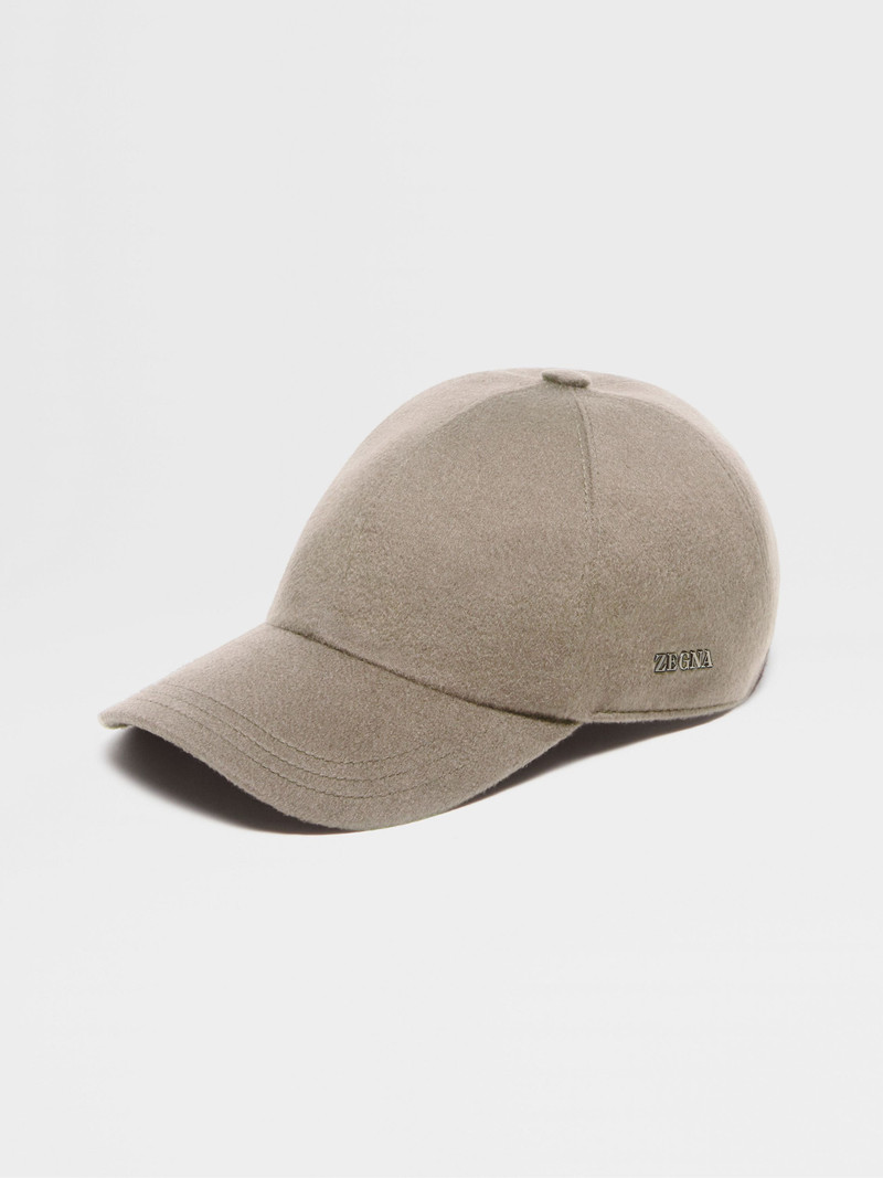 BEIGE OASI CASHMERE BASEBALL CAP 1