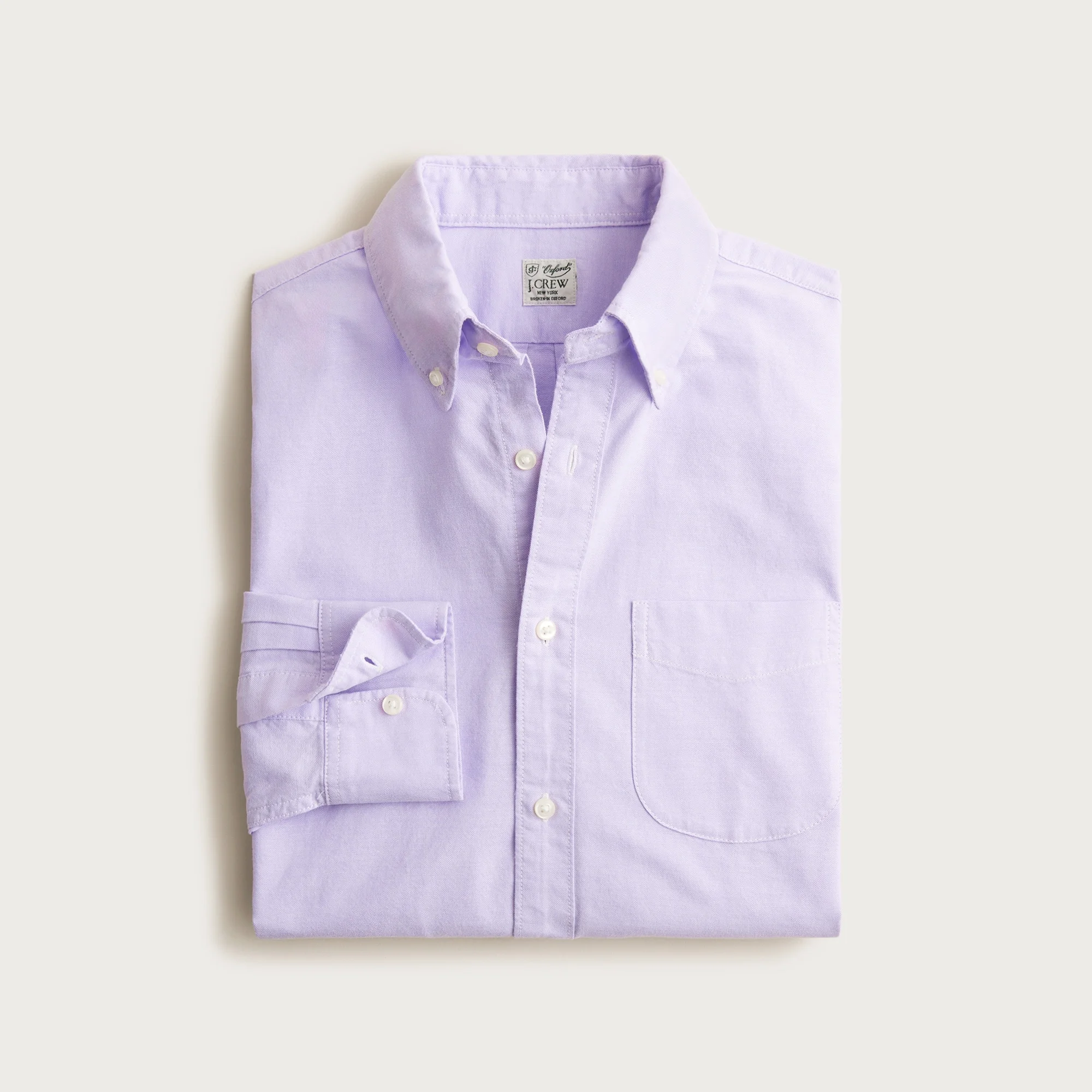Slim Broken-in organic cotton oxford shirt - 1