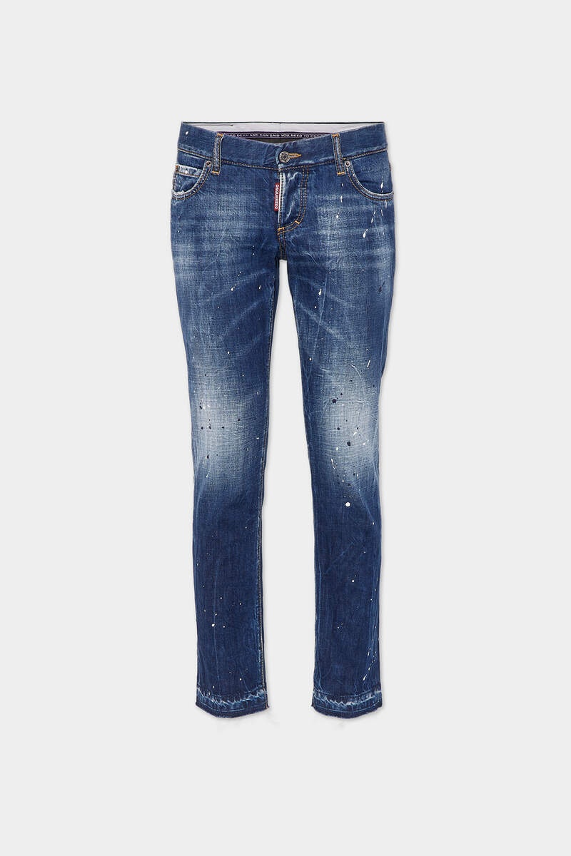 MEDIUM WHITE & BLUE SPOTS SHARPEI JEANS - 1