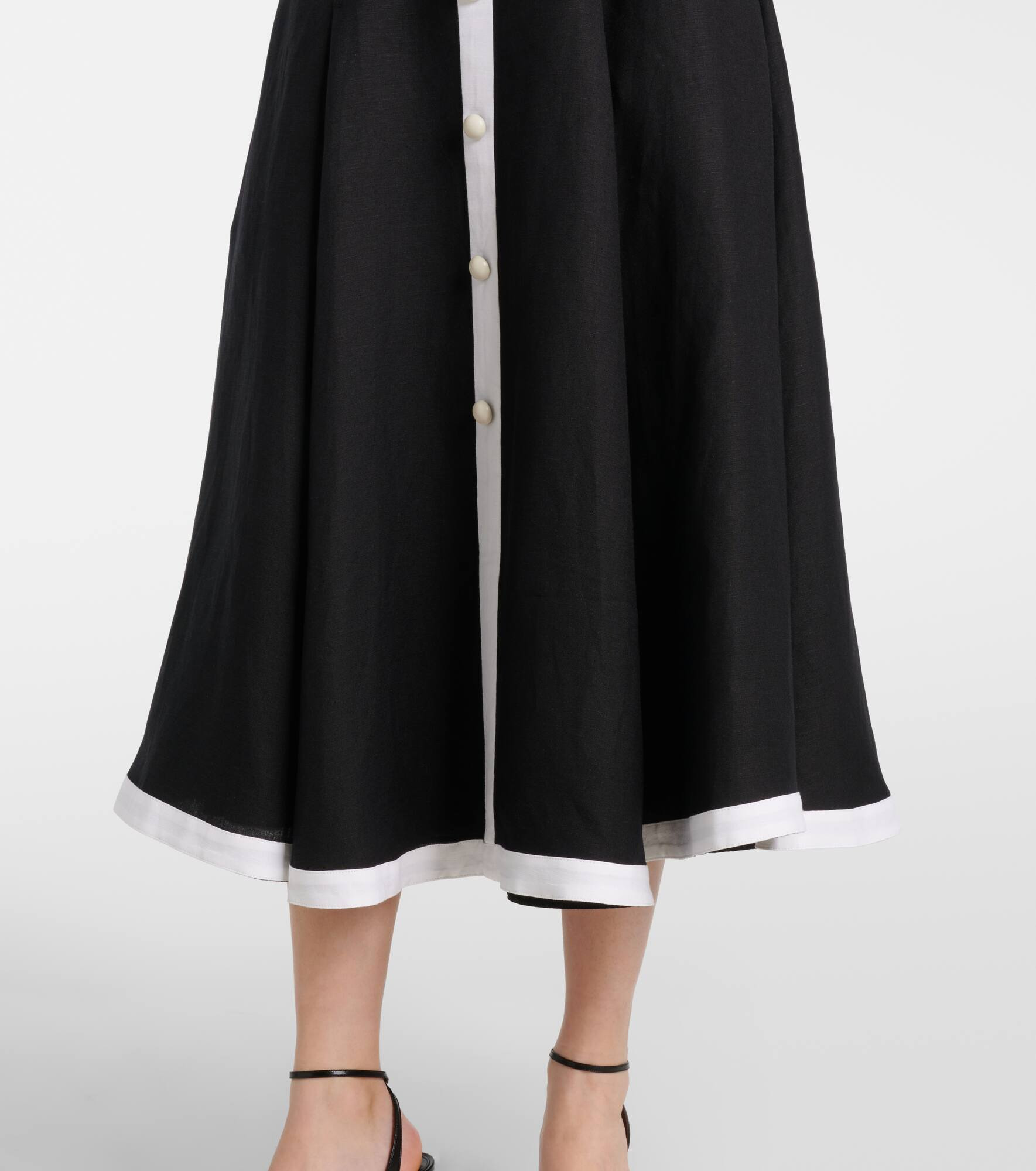 Cordelia linen-blend midi dress - 6