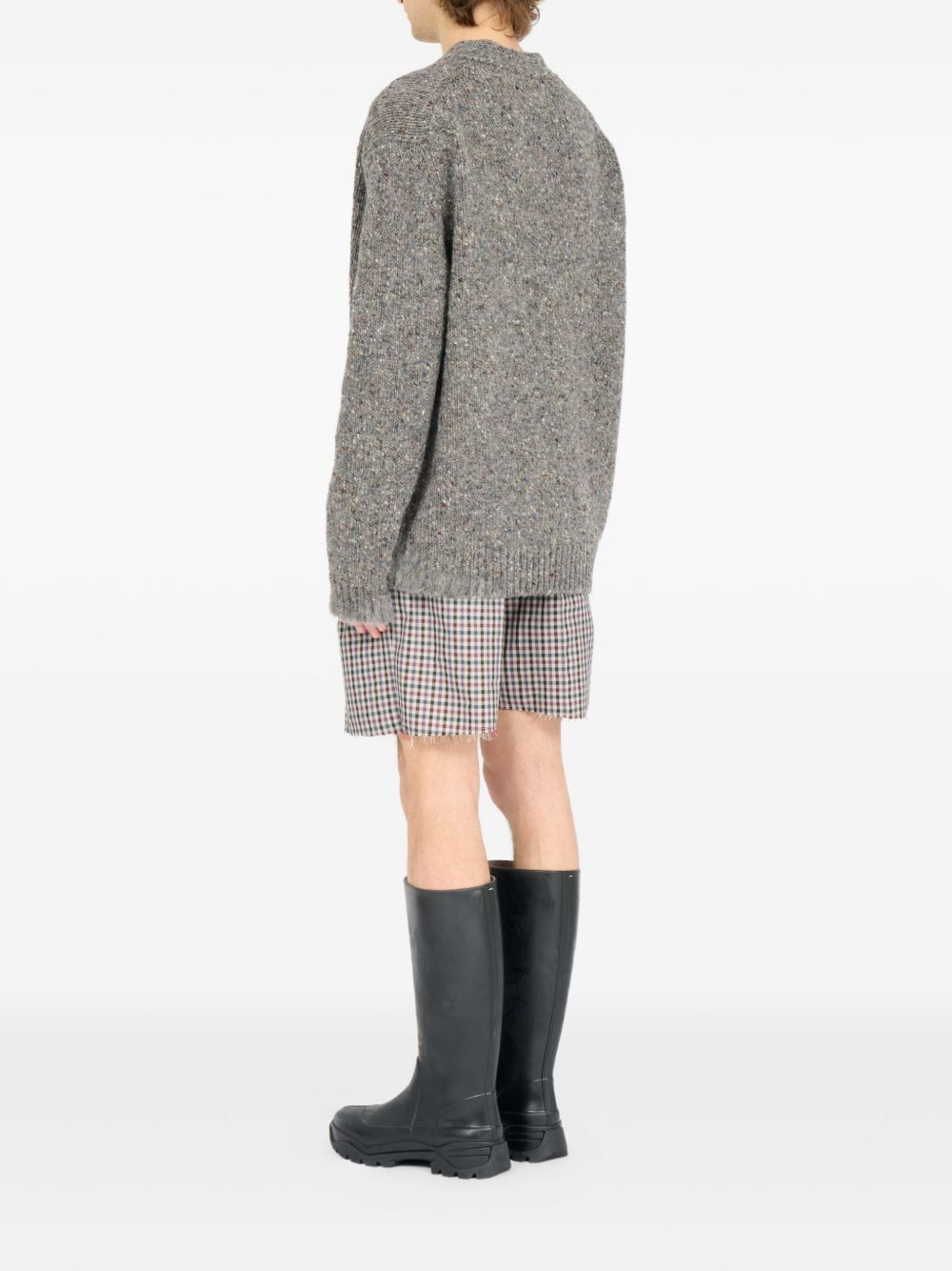 textured button-up cardigan - 6