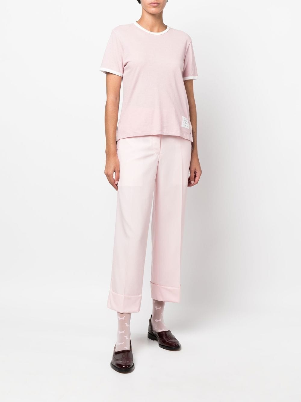 contrast-trim T-shirt - 2