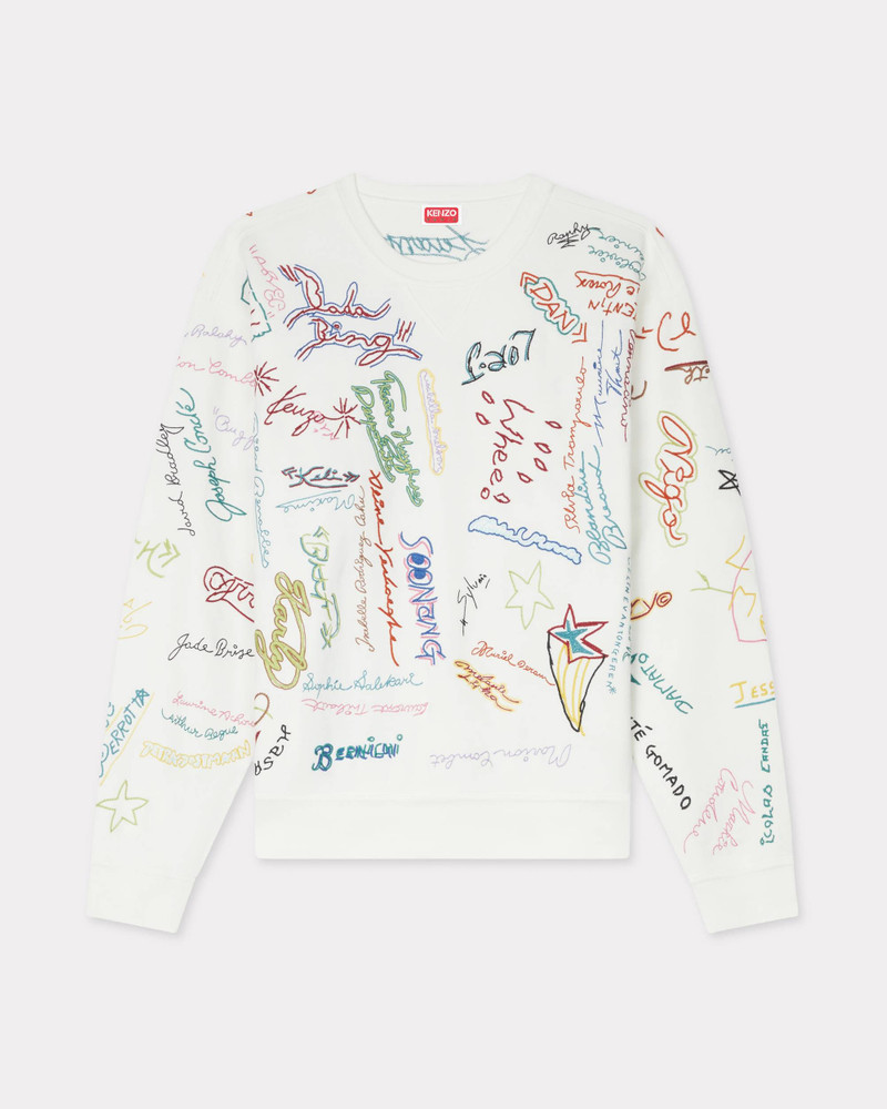 'Kenzo Graduation' embroidered sweatshirt in cotton 1