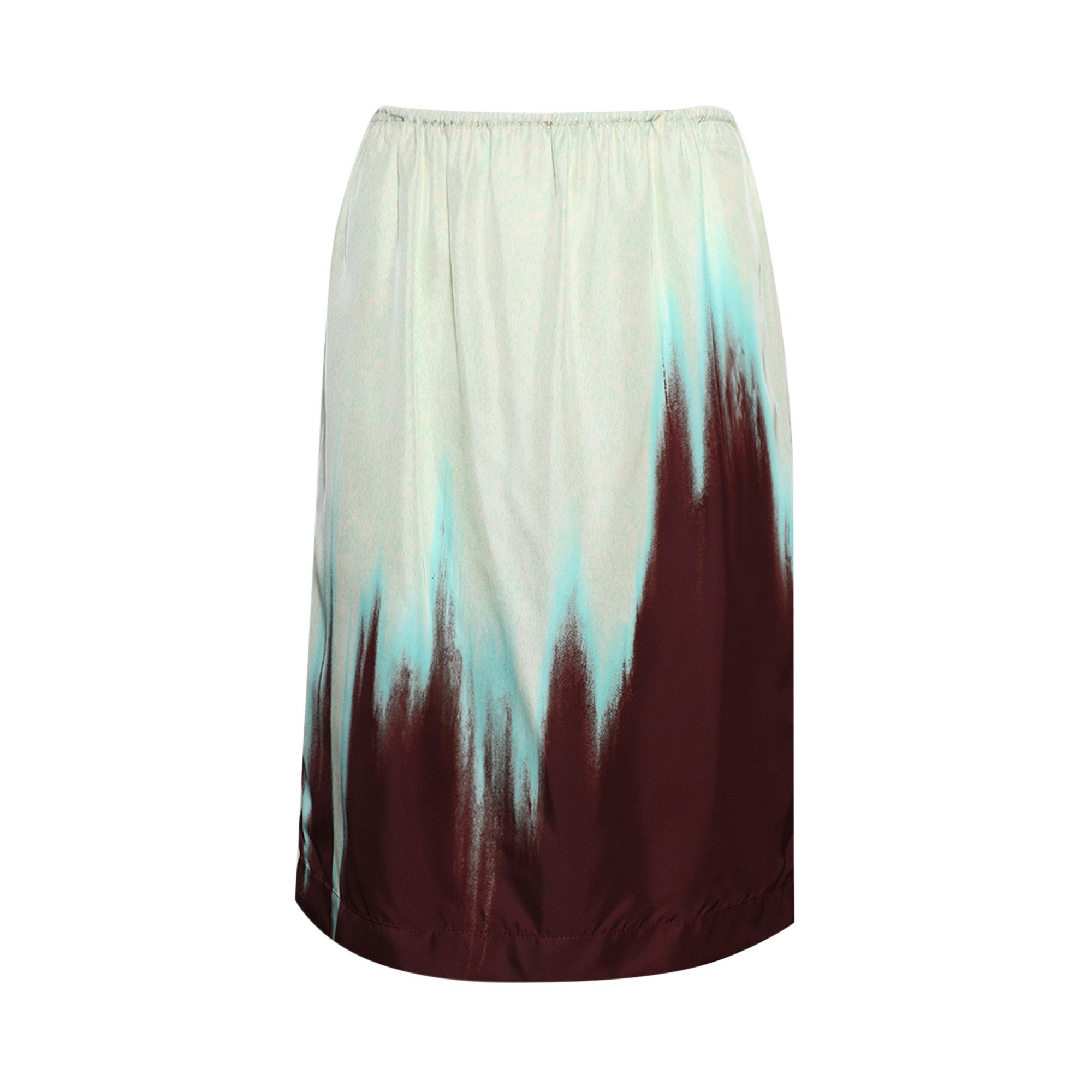 Bottega Veneta Degrade Petal Print Skirt 'Burgundy/Mint' - 1