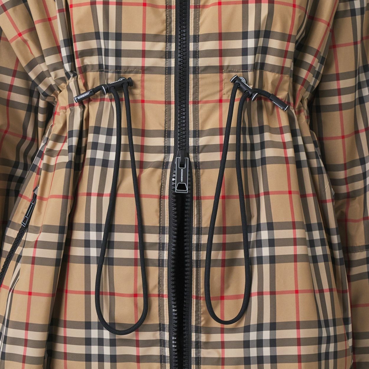 Logo Tape Vintage Check Hooded Jacket - 5