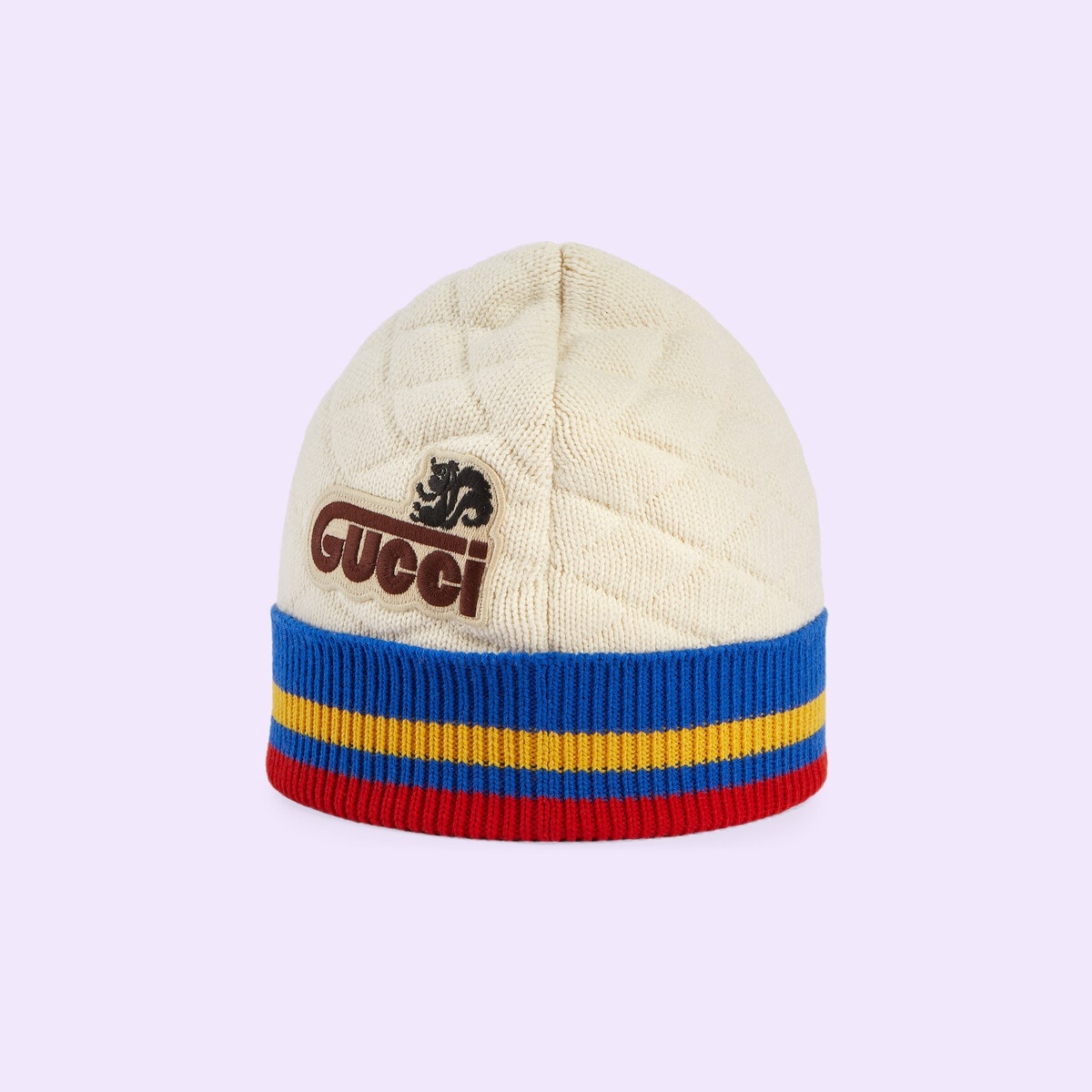 Wool blend hat with skunk - 2