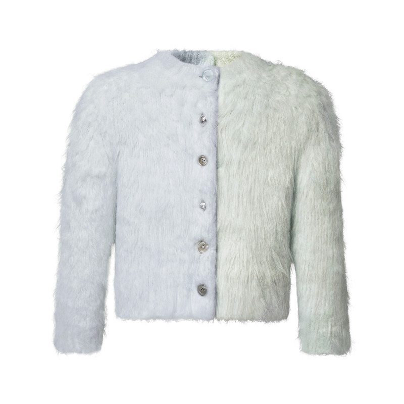Double Jewel Button Brushed Cardigan 1