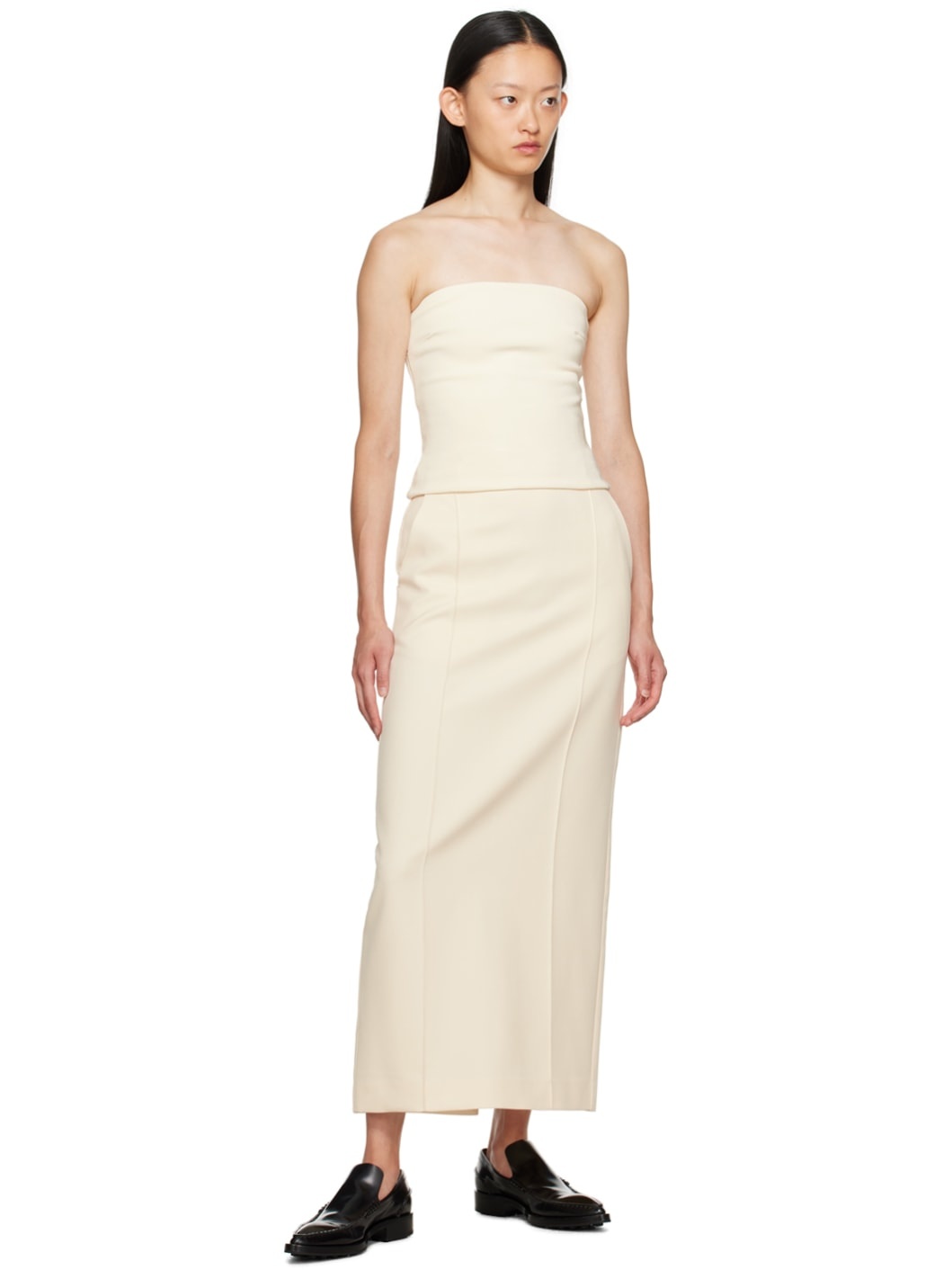 Beige Straight Neck Camisole - 4