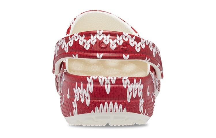 (WMNS) Crocs Classic Holiday Sweater Graphic 'Red White' 209237-90H - 6